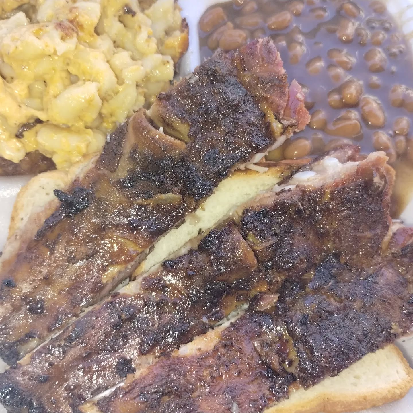 Smoked barbecue plate with sides